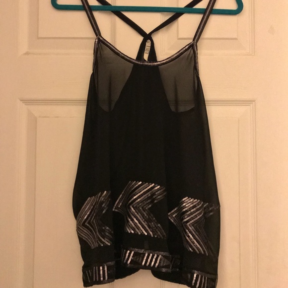 Black with silver sequins tank top. - Picture 4 of 7